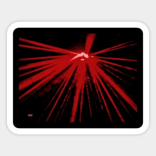 RED LASER UFO Sticker